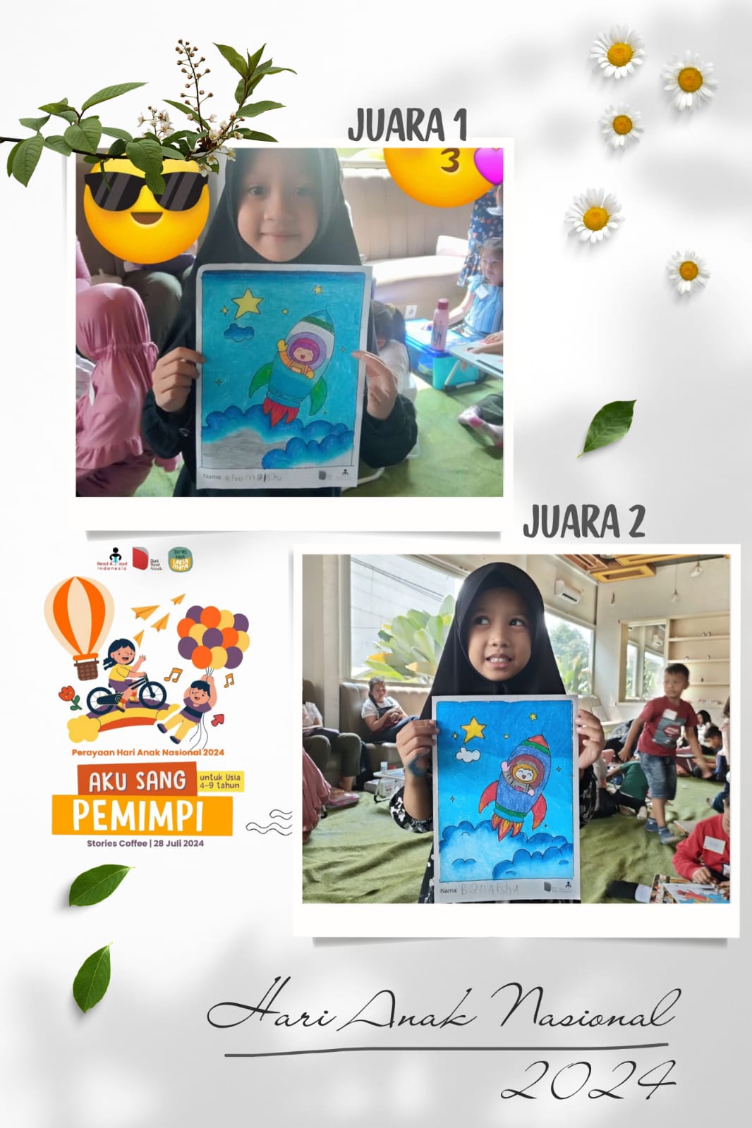 DUA SISWI TK IT AL-KAUTSAR MERAIH JUARA 1 DAN 2 LOMBA MEWARNAI DUA SISWI TK IT AL-KAUTSAR MERAIH JUARA 1 DAN 2 LOMBA MEWARNAI